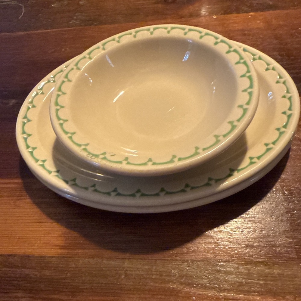 vintage syracuse china econo-rim 3 Piece Set